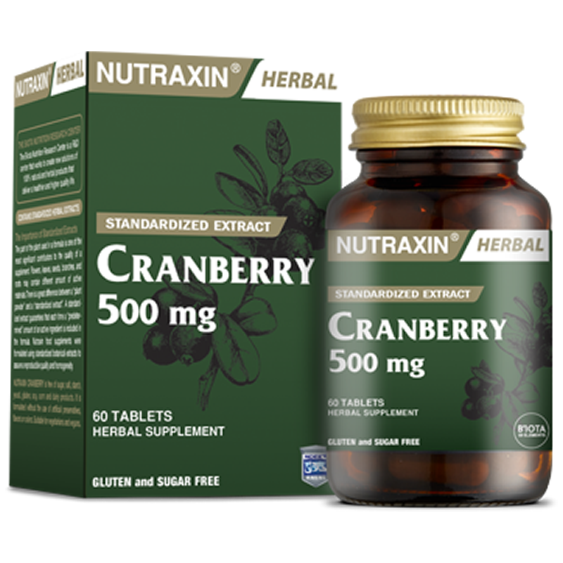 Cranberry 500 Mg 60 Tablet Nutraxin Vitamin & Multivitaminler 8680512627104